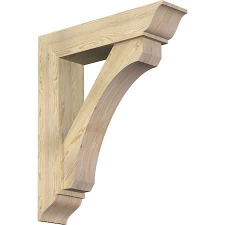 Ekena Millwork Legacy Traditional Rough Sawn Bracket w/ Offset Brace, Douglas Fir, 8"W x 34"D x 40"H BKT0806X34X40LEC01RDF